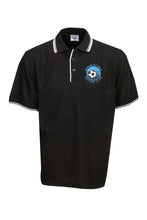 Load image into Gallery viewer, Pique Polo with Striped Collar and Cuff - Black/White