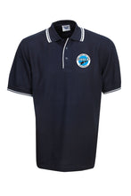 Load image into Gallery viewer, Men's Cotton-Backed Contrast Polo - Navy/White