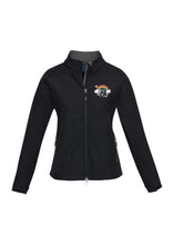 Load image into Gallery viewer, Ladies Premium Contrast Soft Shell Jacket - Black/Graphite
