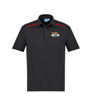 Load image into Gallery viewer, Men's Cotton-Backed Contrast Polo - Black/Red