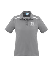 Load image into Gallery viewer, Ladies Cotton-Backed Contrast Polo - Silver/White
