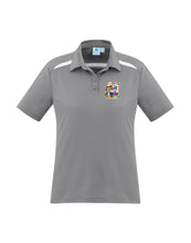 Load image into Gallery viewer, Ladies Cotton-Backed Contrast Polo - Silver/White