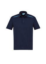 Load image into Gallery viewer, Men's Cotton-Backed Contrast Polo - Navy/Sky