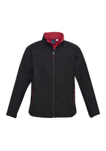 Load image into Gallery viewer, Men's Premium Contrast Soft Shell Jacket - Black/Red