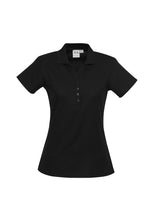 Load image into Gallery viewer, Ladies Classic Pique Knit Polo - Black
