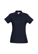 Load image into Gallery viewer, Ladies Classic Pique Knit Polo - Navy