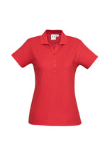 Load image into Gallery viewer, Ladies Classic Pique Knit Polo - Red