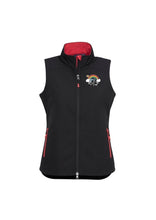 Load image into Gallery viewer, Ladies Premium Contrast Soft Shell Vest - Black/Red
