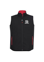 Load image into Gallery viewer, Men's Premium Contrast Soft Shell Vest - Black/Red
