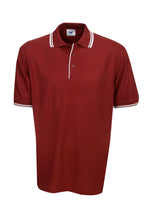 Load image into Gallery viewer, Pique Polo with Striped Collar and Cuff - Maroon/White
