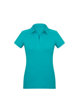 Load image into Gallery viewer, Ladies Cotton-Rich Comfort Polo - Teal
