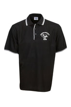 Load image into Gallery viewer, Pique Polo with Striped Collar and Cuff - Black/White

