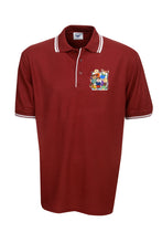 Load image into Gallery viewer, Pique Polo with Striped Collar and Cuff - Maroon/White

