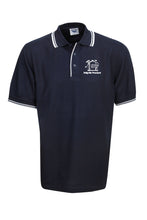 Load image into Gallery viewer, Men's Cotton-Backed Contrast Polo - Navy/White
