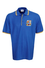 Load image into Gallery viewer, Pique Polo with Striped Collar and Cuff - Royal/Gold
