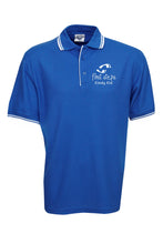 Load image into Gallery viewer, Pique Polo with Striped Collar and Cuff - Royal/White
