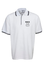 Load image into Gallery viewer, Pique Polo with Striped Collar and Cuff - White/Navy
