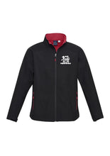 Load image into Gallery viewer, Men's Premium Contrast Soft Shell Jacket - Black/Red
