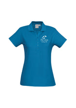 Load image into Gallery viewer, Ladies Classic Pique Knit Polo - Cyan
