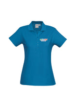 Load image into Gallery viewer, Ladies Classic Pique Knit Polo - Cyan
