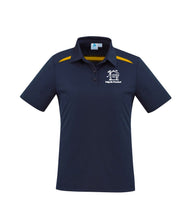 Load image into Gallery viewer, Ladies Cotton-Backed Contrast Polo - Navy/Gold
