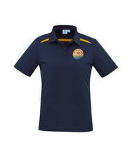 Load image into Gallery viewer, Ladies Cotton-Backed Contrast Polo - Navy/Gold
