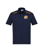 Load image into Gallery viewer, Men's Cotton-Backed Contrast Polo - Navy/Gold
