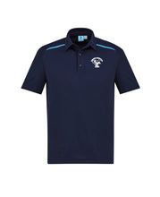 Load image into Gallery viewer, Men's Cotton-Backed Contrast Polo - Navy/Sky
