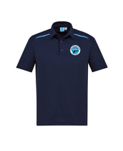 Load image into Gallery viewer, Men's Cotton-Backed Contrast Polo - Navy/Sky
