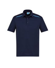Load image into Gallery viewer, Men's Cotton-Backed Contrast Polo - Navy/White
