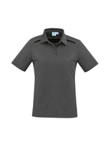 Load image into Gallery viewer, Ladies Cotton-Backed Contrast Polo - Grey/Black
