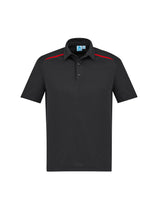 Load image into Gallery viewer, Men's Cotton-Backed Contrast Polo - Black/Red
