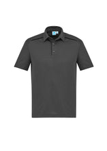 Load image into Gallery viewer, Men's Cotton-Backed Contrast Polo - Grey/Black
