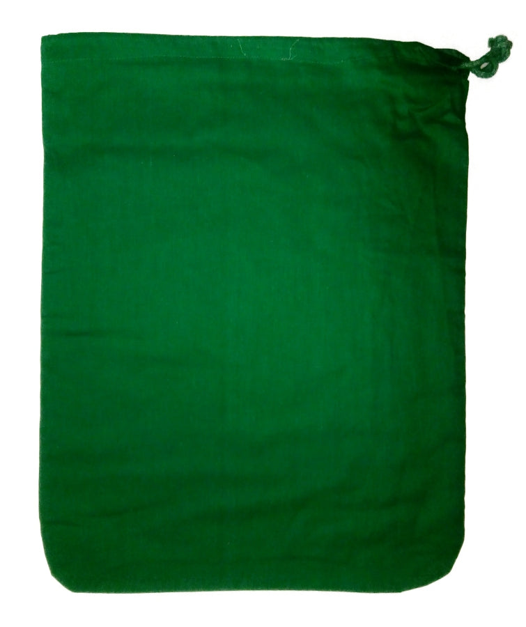 Cotton Drawstring bag - Emerald Green