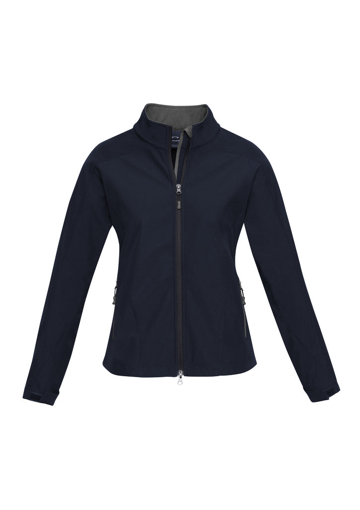 Ladies Premium Contrast Soft Shell Jacket - Navy/Graphite