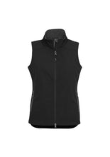 Load image into Gallery viewer, Ladies Premium Contrast Soft Shell Vest - Black/Graphite
