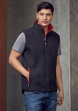 Load image into Gallery viewer, Men's Premium Contrast Soft Shell Vest - Black/Red

