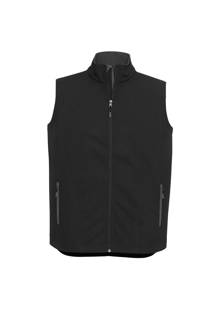 Men's Premium Contrast Soft Shell Vest - Black/Graphite