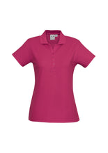 Load image into Gallery viewer, Ladies Classic Pique Knit Polo - Fuchsia
