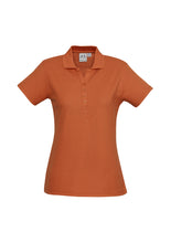 Load image into Gallery viewer, Ladies Classic Pique Knit Polo - Orange
