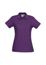 Load image into Gallery viewer, Ladies Classic Pique Knit Polo - Purple
