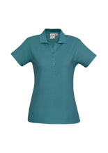 Load image into Gallery viewer, Ladies Classic Pique Knit Polo - Teal
