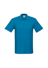 Load image into Gallery viewer, Men's Classic Pique Knit Polo - Cyan
