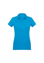 Load image into Gallery viewer, Ladies Cotton-Rich Comfort Polo - Cyan
