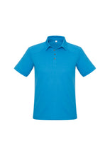 Load image into Gallery viewer, Men's Cotton-Rich Comfort Polo - Cyan
