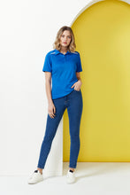 Load image into Gallery viewer, Ladies Cotton-Backed Contrast Polo - Royal/White
